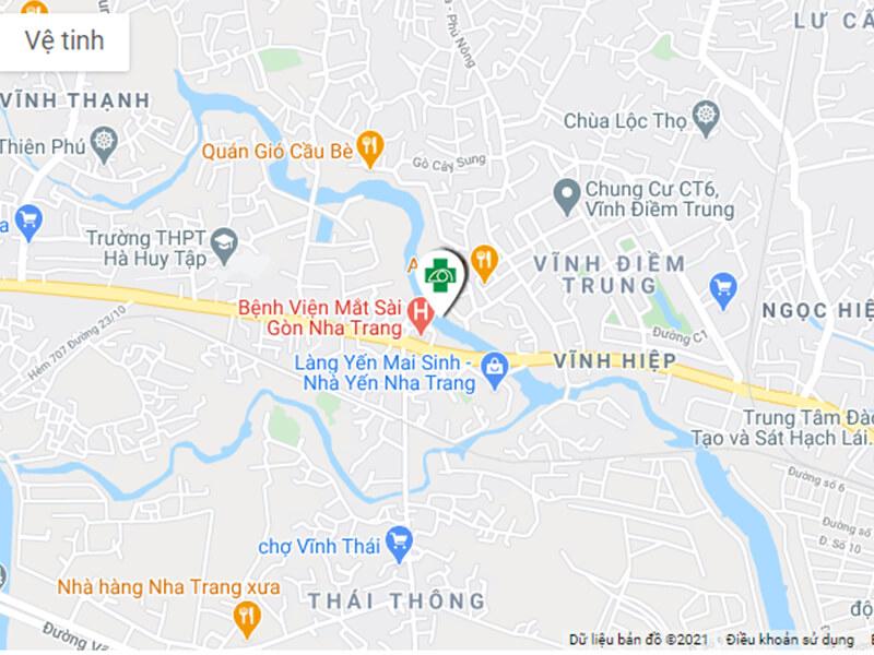 Bản đồ Bệnh Viện Mắt Nha Trang - Sài Gòn